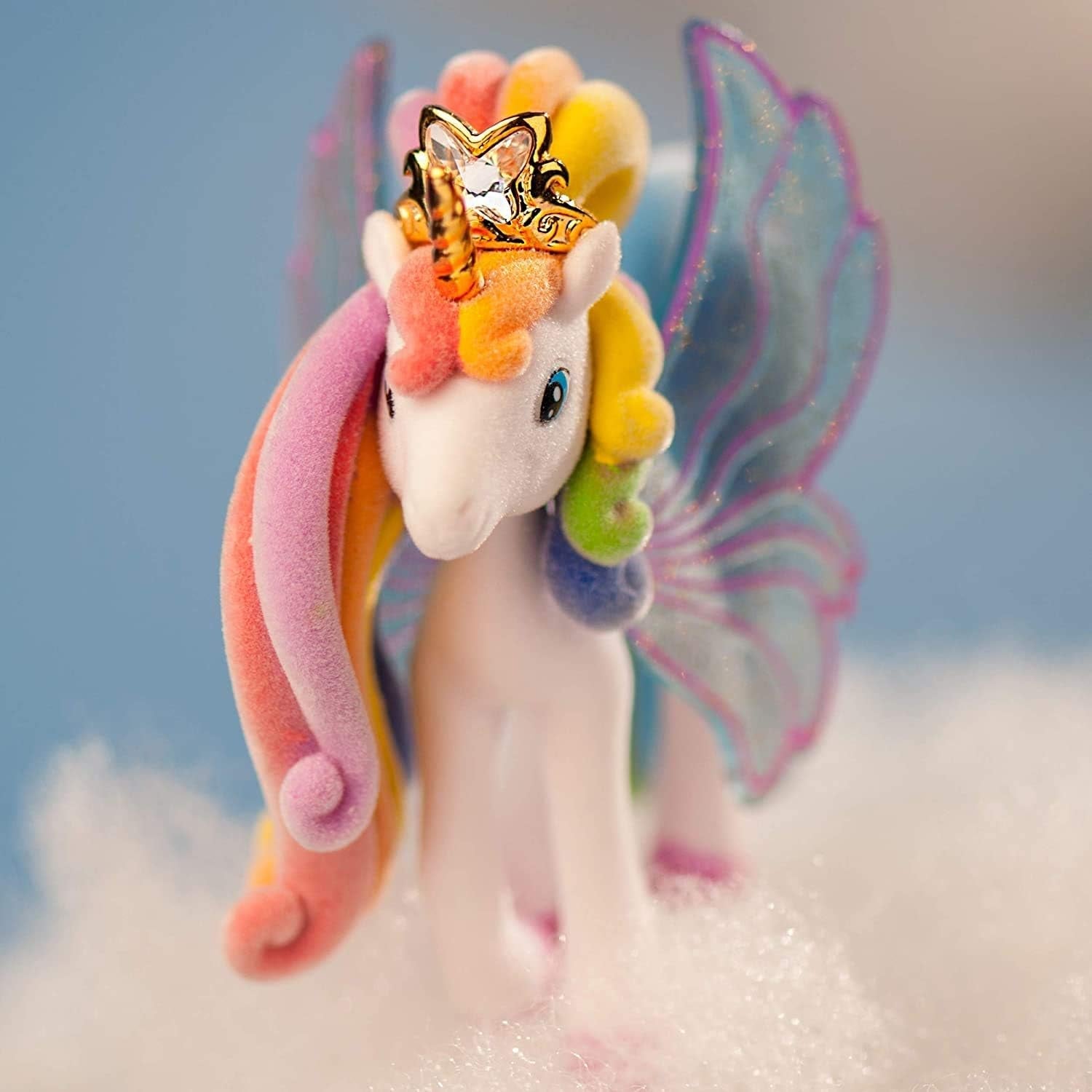 Galupy Licorne - Pack de 3 figurines de licorne, jouets de licorne à collectionner, figurines de poney aux ailes brillantes et figurines d'action en cristal Swarovski Naty Shop