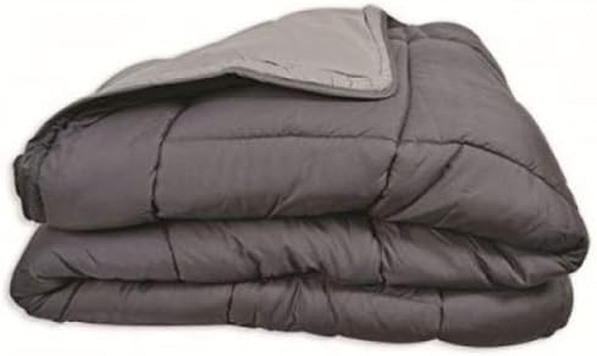 Poyet Motte Calgary Housse de Couette Polyester Acier/Argent, Polyester, Acier/Argent, 220X160X1 Cm Couettes et couettes Naty Shop 220X160X1 cm