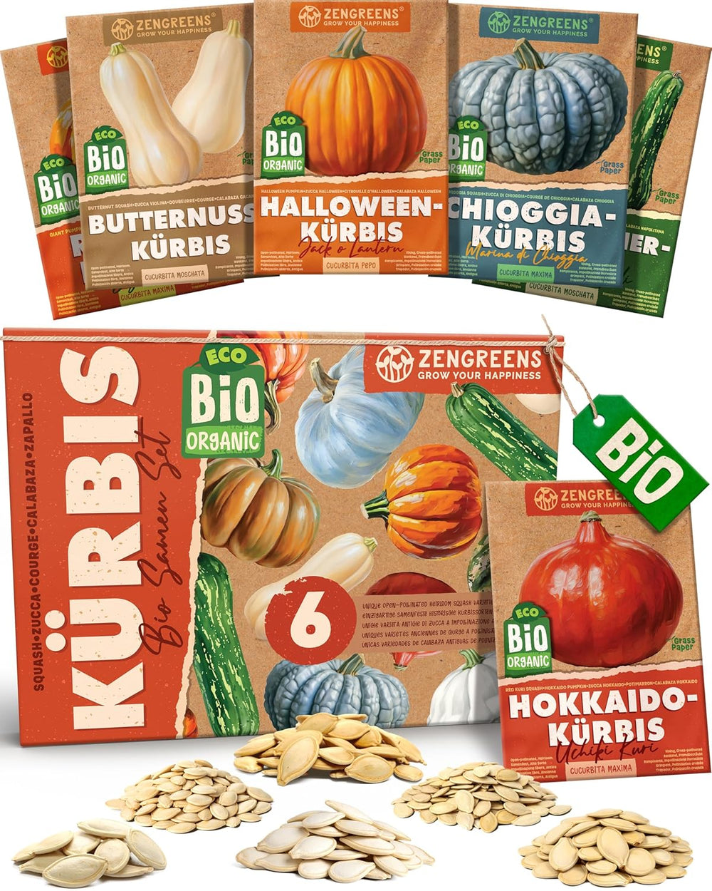 Graines de basilic biologiques dans un ensemble de 6 - 6 graines de basilic pour une culture facile dans le jardin, le balcon ou le parterre surélevé - Graines de plantes - Semis