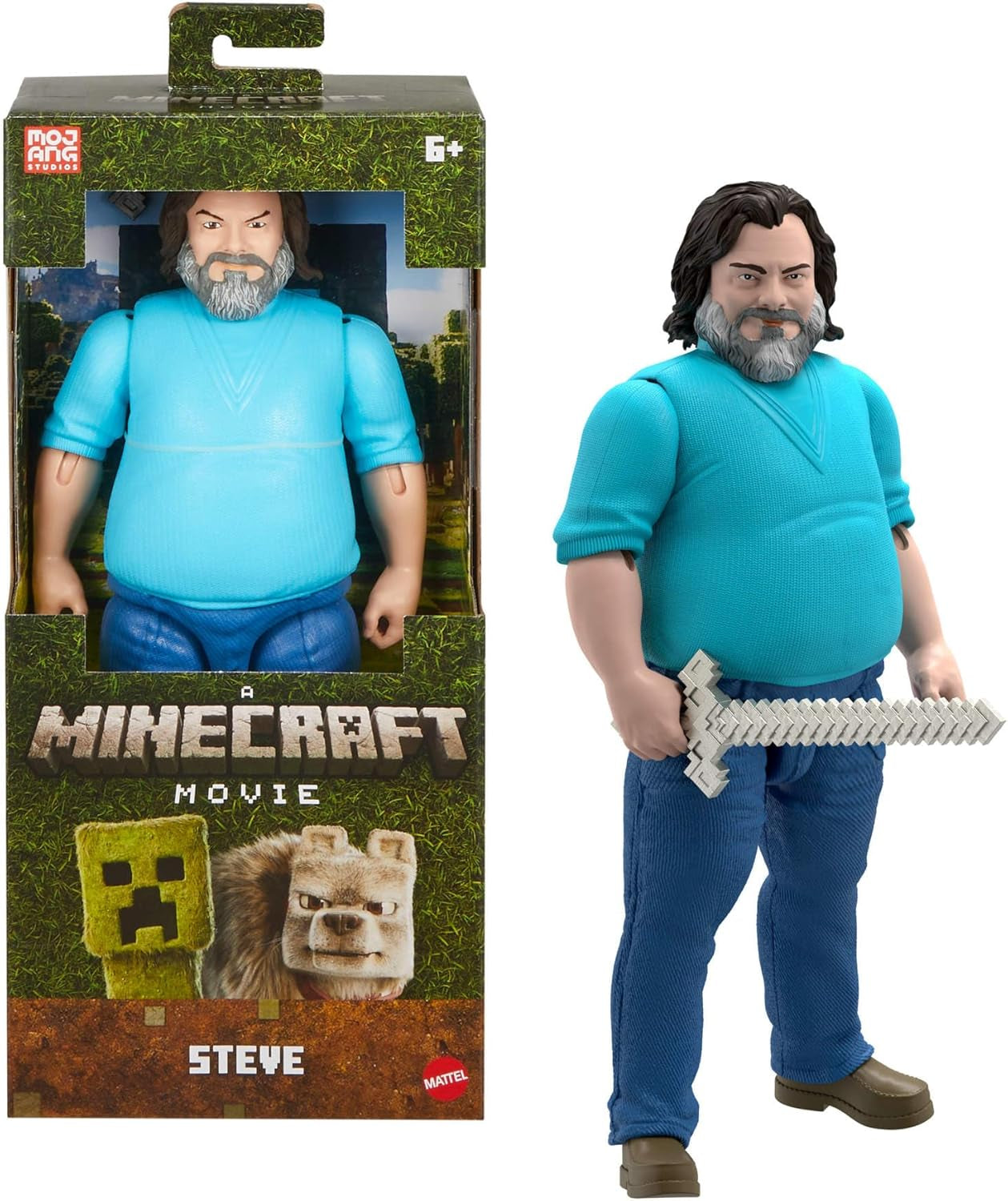 Mattel Minecraft Story Set avec 4 figurines d'action et 3 accessoires Rencontres dans l'Overworld Set Minecraft Movie Inspired Collectible Toy JFR70 Action Figures Naty Shop Steve