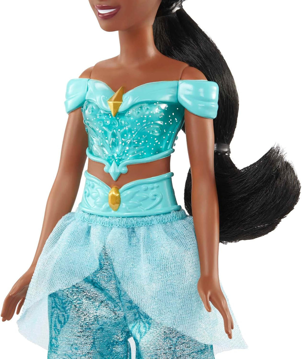 Mattel Disney Princess Toy Jasmine Fashion Poupée mobile avec vêtements étincelants et accessoires Cadeau inspiré du film Disney pour enfants HLW12 Naty Shop Dolls