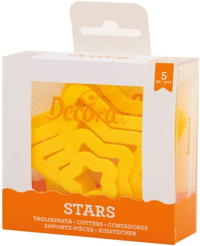 0255312 Lot de moules à biscuits en forme d'étoile, 5 pièces 2,2 3,9 5,6 8.19,9 H 2,2 cm
