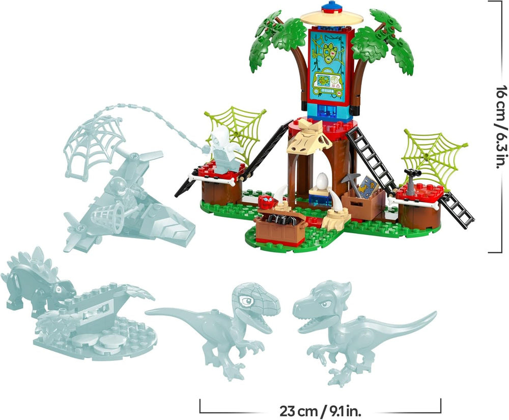 LEGO Marvel Showdown am Baumhaus: Spidey-Rex vs. Gobby-Raptor, BAU- und Spielset mit Dinos, Geschenk mit Spielzeugdinos für Jungen und Mädchen ab 4 Jahren, Spidey und Seine Super-Freunde 11200