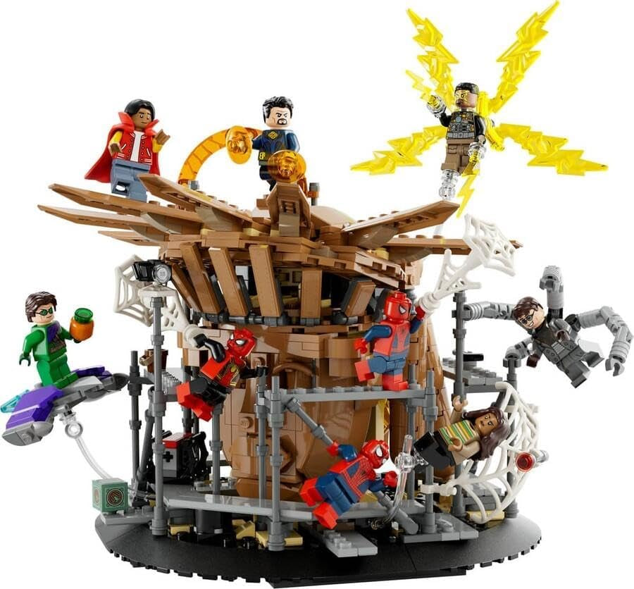 LEGO 76261 Marvel Spider-Man's Big Showdown, Spider-Man : No Way Home avec 3 figurines Peter Parker plus Green Goblin, Electro, Sandman, Ned, Doctor Strange et MJ, modèle à collectionner Jeux de construction Besuche den LEGO-Store