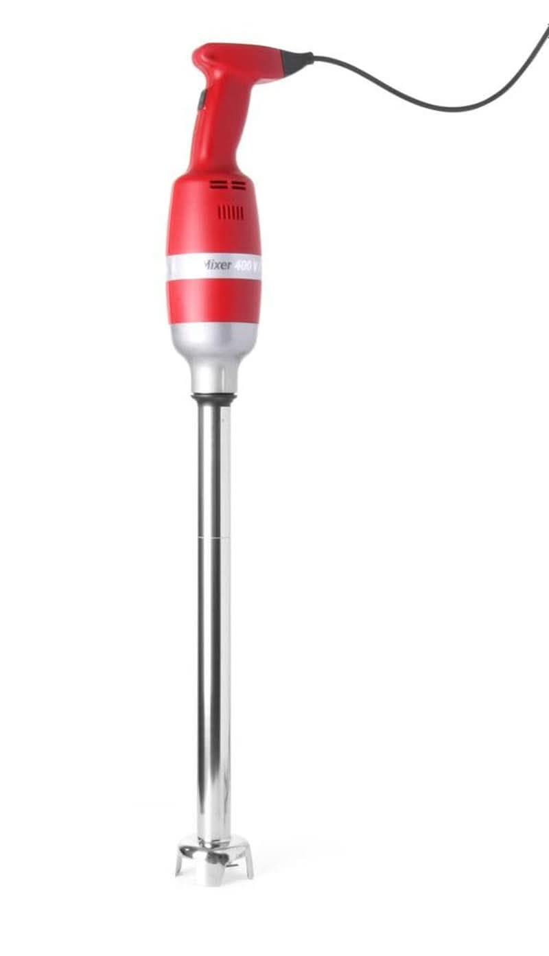 HENDI Ensemble batteur sur socle, avec réglages et support de montage, hauteur : 400 mm, 9 vitesses de rotation : 2000 à 9000 tr/min, jusqu'à 80 litres, Ø100 x 750 mm, 230 V/400 W, acier inoxydable, cuisine en polyamide Naty Shop