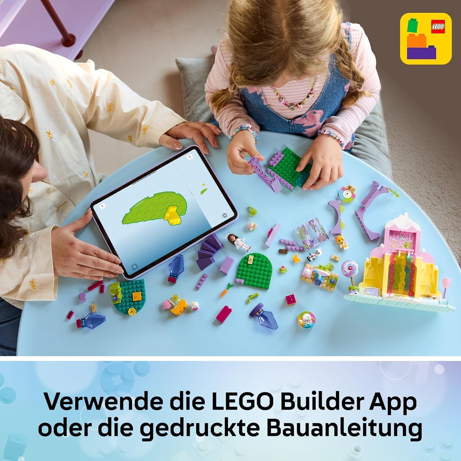 LEGO Gabbys Puppenhaus - Zuckerguss-Gebirge und Kätzchen-Garten - Spielset mit Minifigur, Panda Pfötchen & Kitty Fee - Puppe inkl. Zubehör - Geschenk für Mädchen ab 4 Jahren & Filmfans - 11205