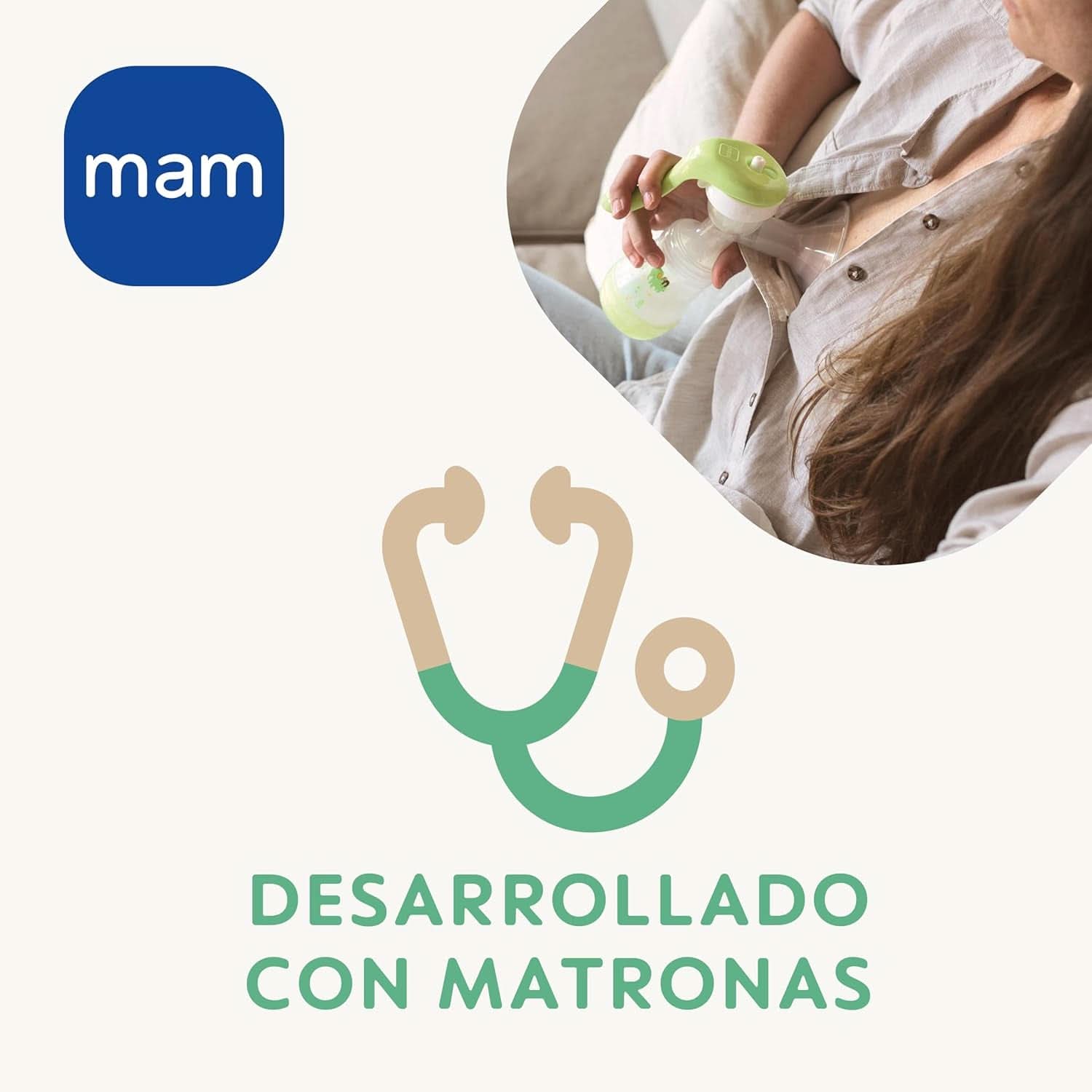 MAM Tire-lait manuel E102 - Tire-lait pour le lait maternel, confortable et efficace Accessoires Alimentation et Allaitement Bebe Naty Shop