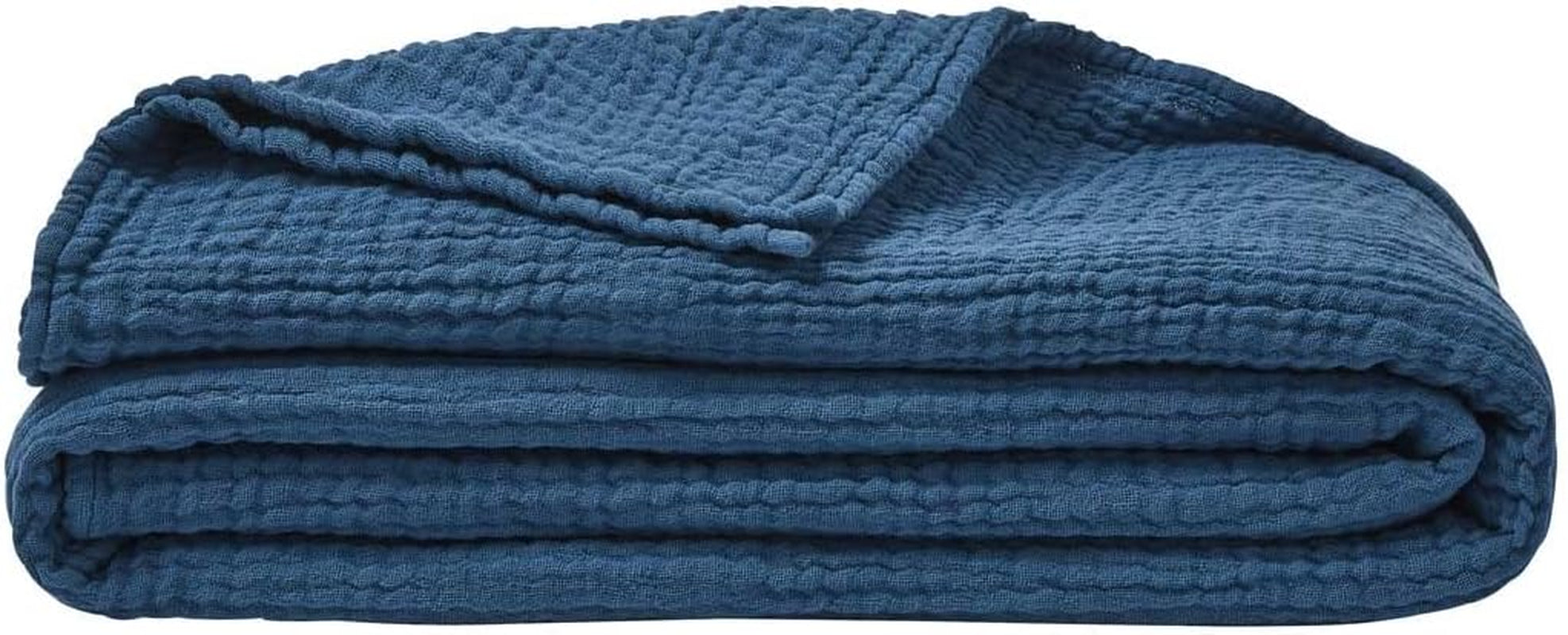 ESSIX Plaid, Monocolor, En gaze de coton, Jazzy, 130 X 170 Cm Couettes et couettes Naty Shop Bleu - Pétrole