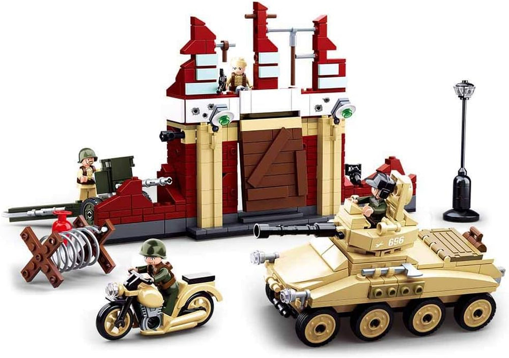 Seconde Guerre mondiale - Kampf um Stalingrad (479 Teile), Spielset, Steckbausteine, mit Spielfigur, für Kinder ab 4 Jahren