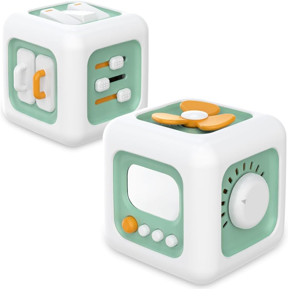 Jouet sensoriel pour les tout-petits de 1 à 3 ans | Jouet Montessori pour les enfants à partir de 1 an | Jouet de voyage pour bébés de 12 à 18 mois | Cube d'activités, cadeau anniversaire ou Noël pour les 1 an