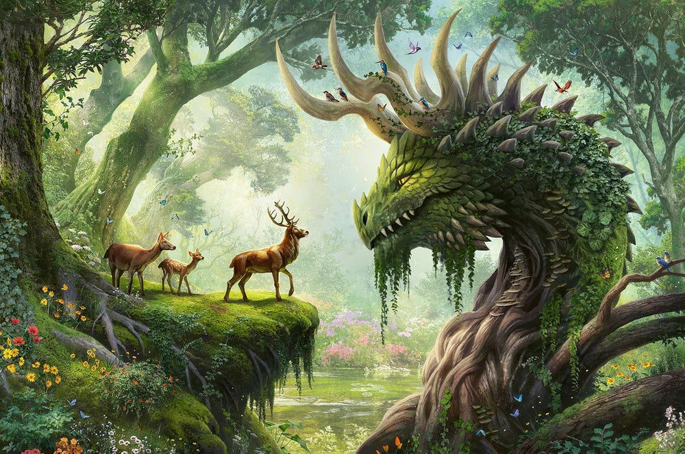 Ravensburger Puzzle 12000808 – Le réveil du dragon de la forêt – Puzzle 3000 pièces pour adultes à partir de 14 ans Puzzle Naty Shop Titre par défaut
