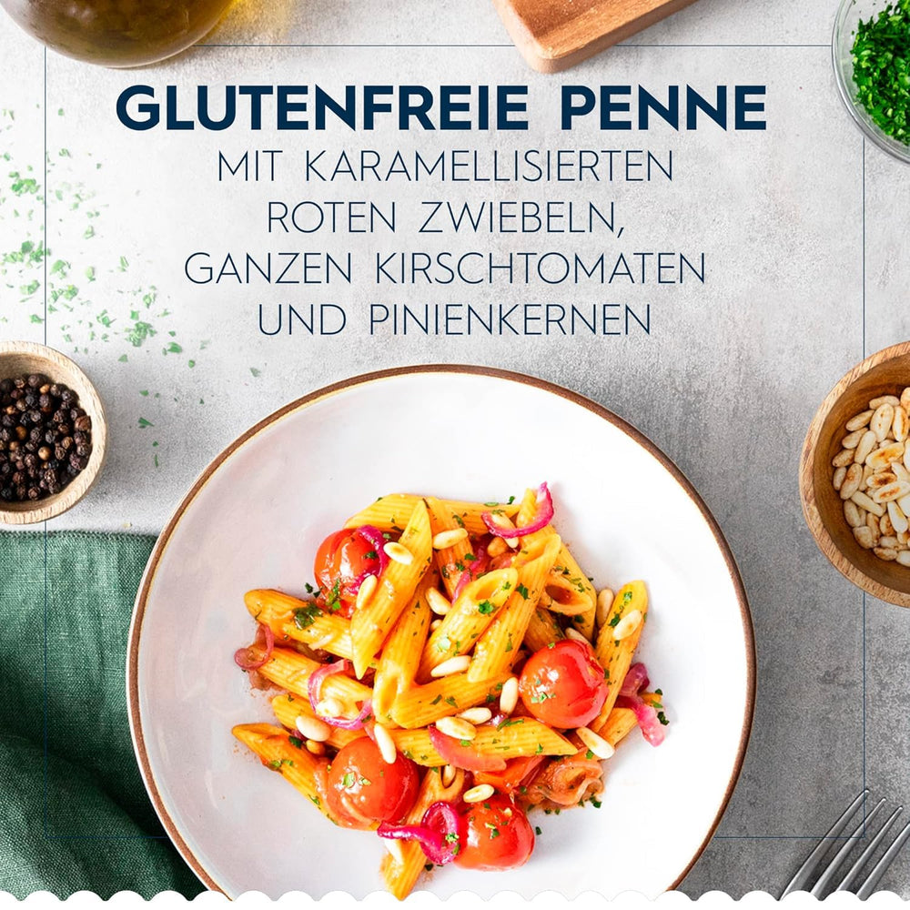 Pâtes Barilla Penne Rigate sans gluten à base de délicieux maïs et riz - parfaites pour les personnes atteintes de la maladie cœliaque ou d'intolérance au gluten (14 x 400 g)