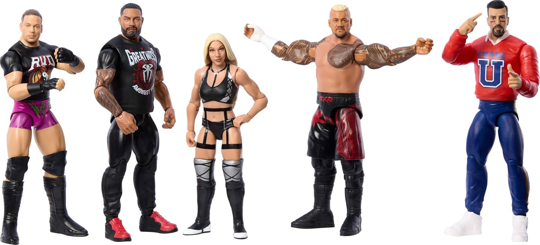 Mattel WWE Roman Reigns Figurine d'action Main Battle Series #151, env. Figurine de collection de 15 cm de haut avec 10 points de mouvement et d'aspect réaliste, JCV27 Action figures Naty Shop