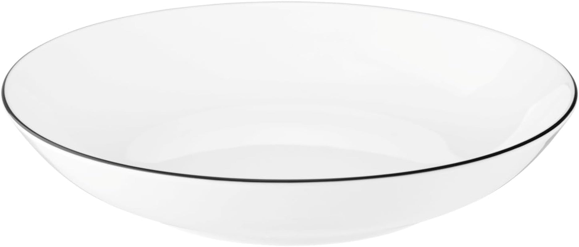 Service de table Seltmann Weiden 001.737148 Lido - 6 assiettes plates + 6 assiettes de fond - 12 pièces - Black Line