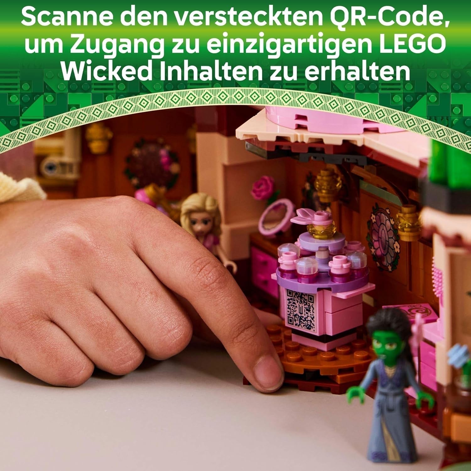 LEGO Wicked Glinda et Elphaba's Bedroom - Maison de poupée avec 2 mini poupées Les Sorcières d'Oz, des accessoires sympas dont des fleurs et des tenues - Jouet créatif pour les filles de 8 ans et plus et les fans - 75683 Jeux de construction Besuche den LEGO-Store