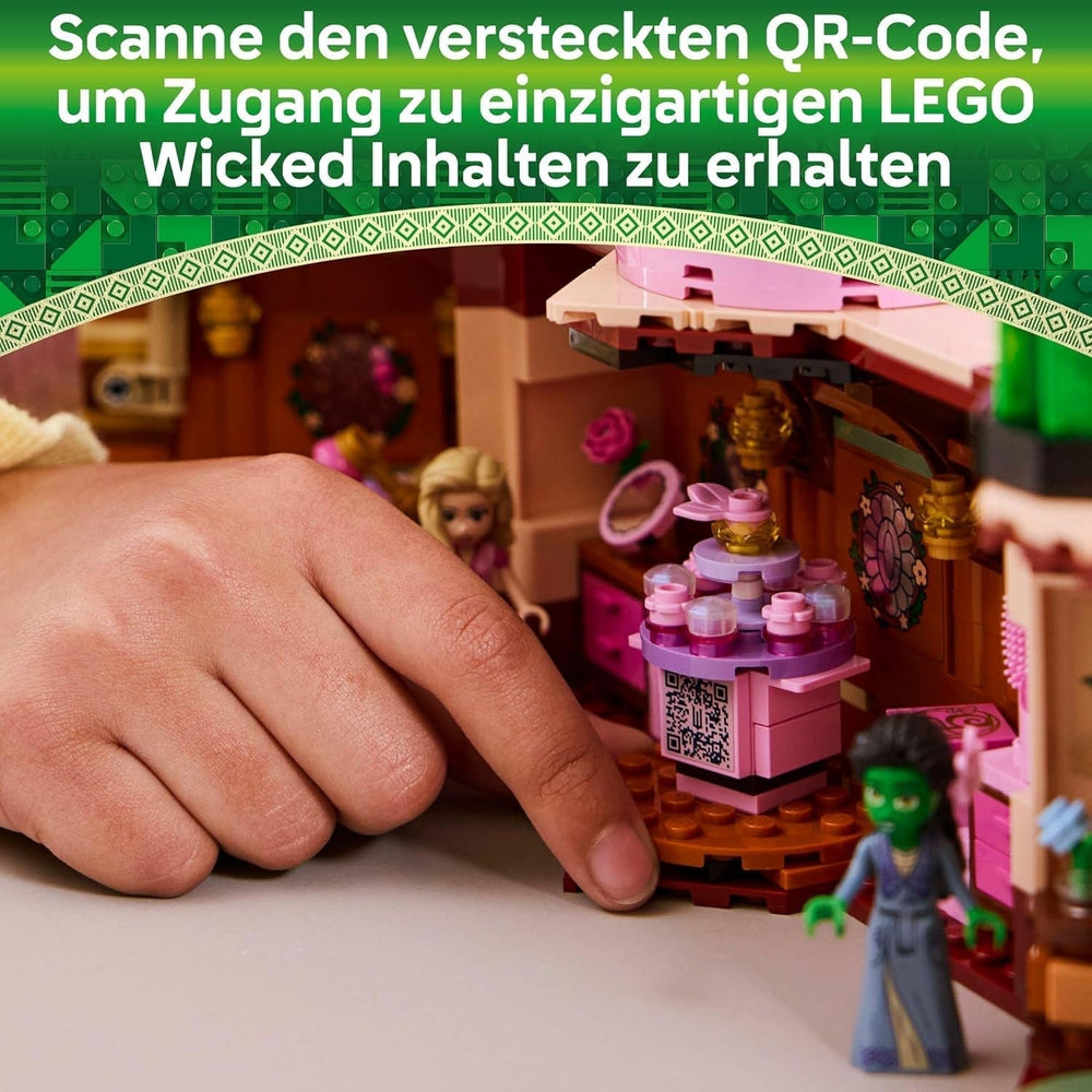 LEGO Wicked Glinda et Elphaba's Bedroom - Maison de poupée avec 2 mini poupées Les Sorcières d'Oz, des accessoires sympas dont des fleurs et des tenues - Jouet créatif pour les filles de 8 ans et plus et les fans - 75683 Jeux de construction Besuche den LEGO-Store