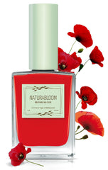 Vernis à ongles rouge à séchage rapide (Poppy Red) - vernis à ongles naturel avec formule végétalienne - respirant, durable et durable, 14 ml