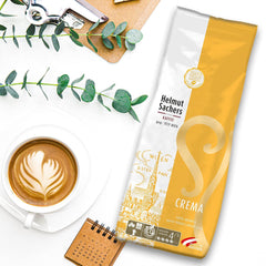 Café Helmut Sachers - Crème, Force 4/5, 100% Arabica, grains de café entiers, 6 x 500g