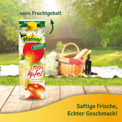 Pfanner Jus de pomme trouble 100% naturel (1 x 2 litres) - Pommes directement pressées - Jus de fruits sans sucre ajouté Boissons sans alcool Naty Shop