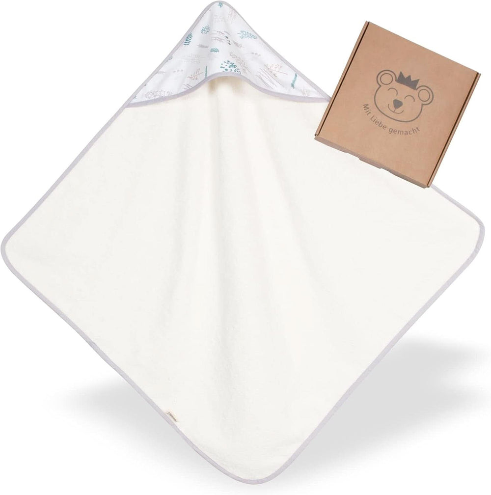 Serviette à capuche pour enfants | 75X75Cm | 100% coton | Oeko-TEX 100 | Fournisseur n°1 pour les cliniques | Unisexe Mère et Enfant Naty Shop