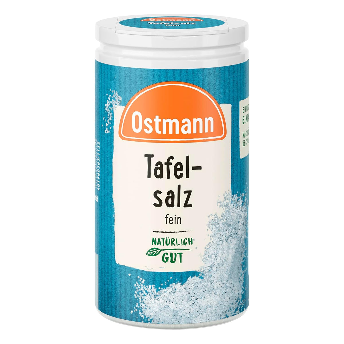 Ostmann Gewürze - Sel de table | Feines Speisesalz zum Nachsalzen | Mit praktischem Streuaufsatz | Ingrédients naturels | 90 g dans la Streudose