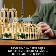 LEGO Architecture Notre-Dame De Paris, objet de collection pour adultes, souvenir de France, cadeau pour femmes, hommes, globe-trotters et tous les passionnés d'histoire, modèle architectural 21061 Ensembles de construction Besuche den LEGO-Store
