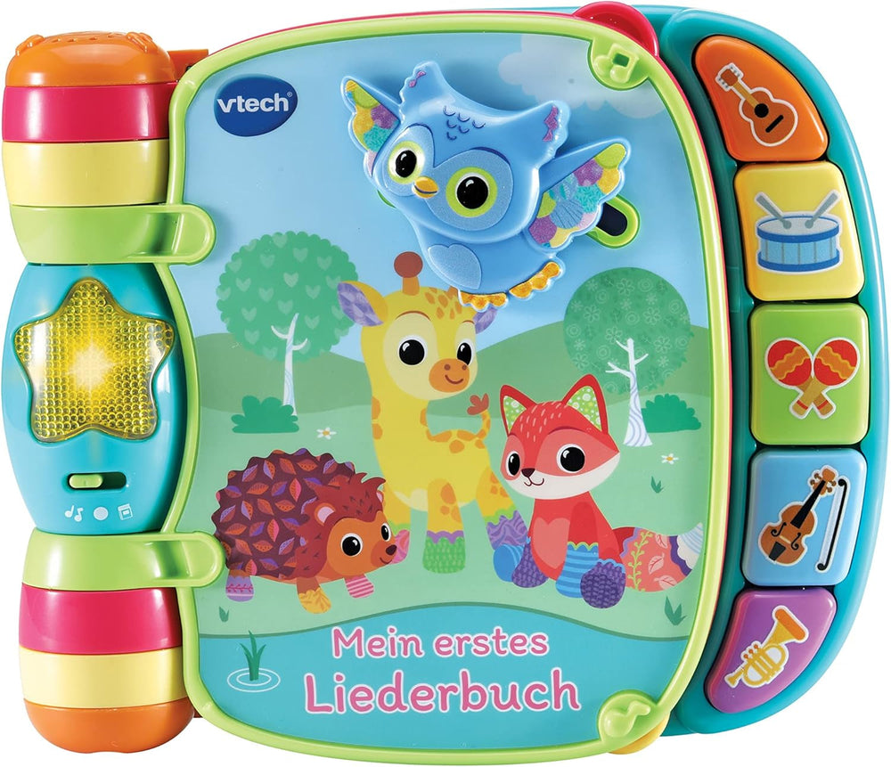 VTech Baby Adventure Play Table - Table de jeu colorée pour bébés avec 6 terrains de jeu et éléments interactifs & Baby My First Song Book Livre coloré de 6 pages et éléments mobiles pour jouer Bebe Toys Naty Shop