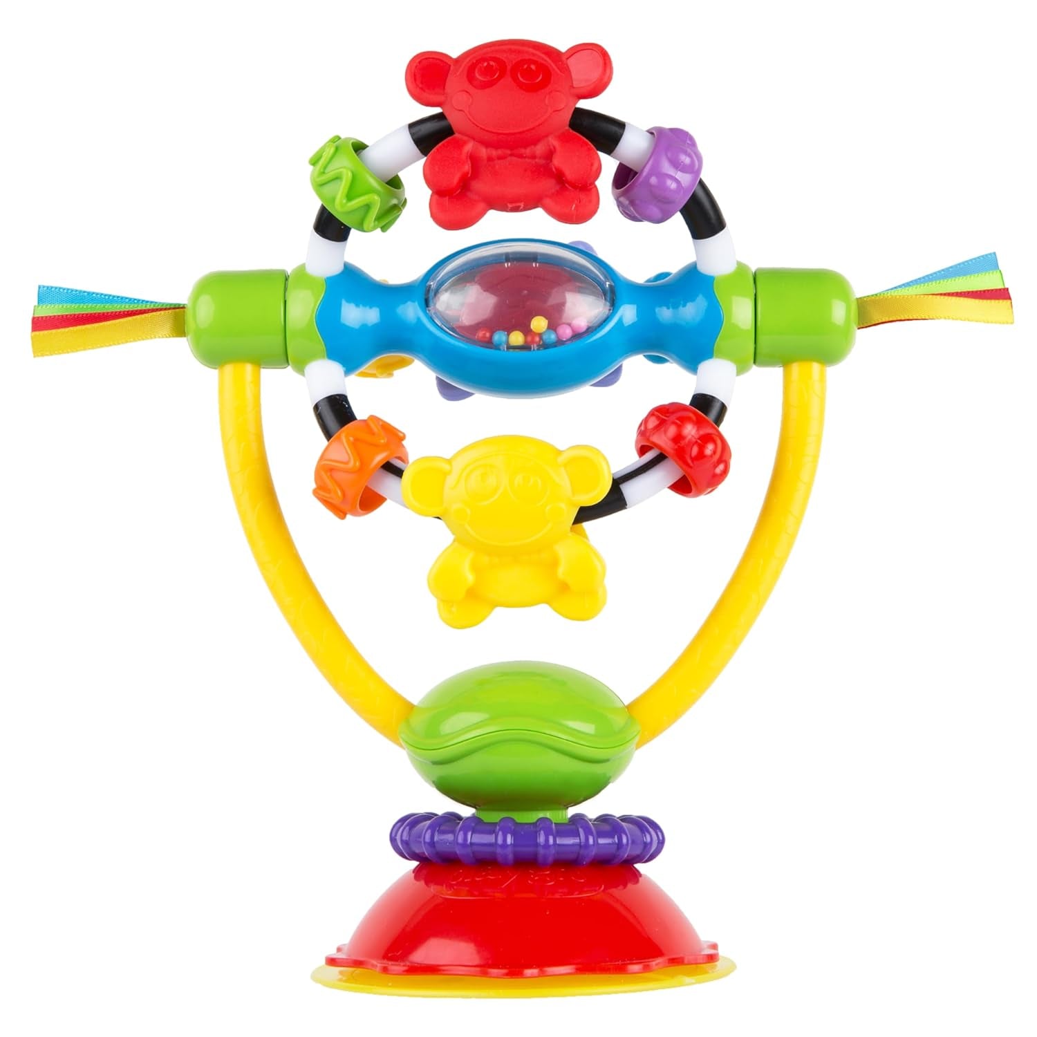 Playgro Rattle Super Shaker - hochet balle pour bébés - hochet balle - hochet balle pour enfants - hochet balle - motricité - jouet pour bébé - motricité pour bébés - coloré Bebe Toys Naty Shop Hochet rotatif avec ventouse