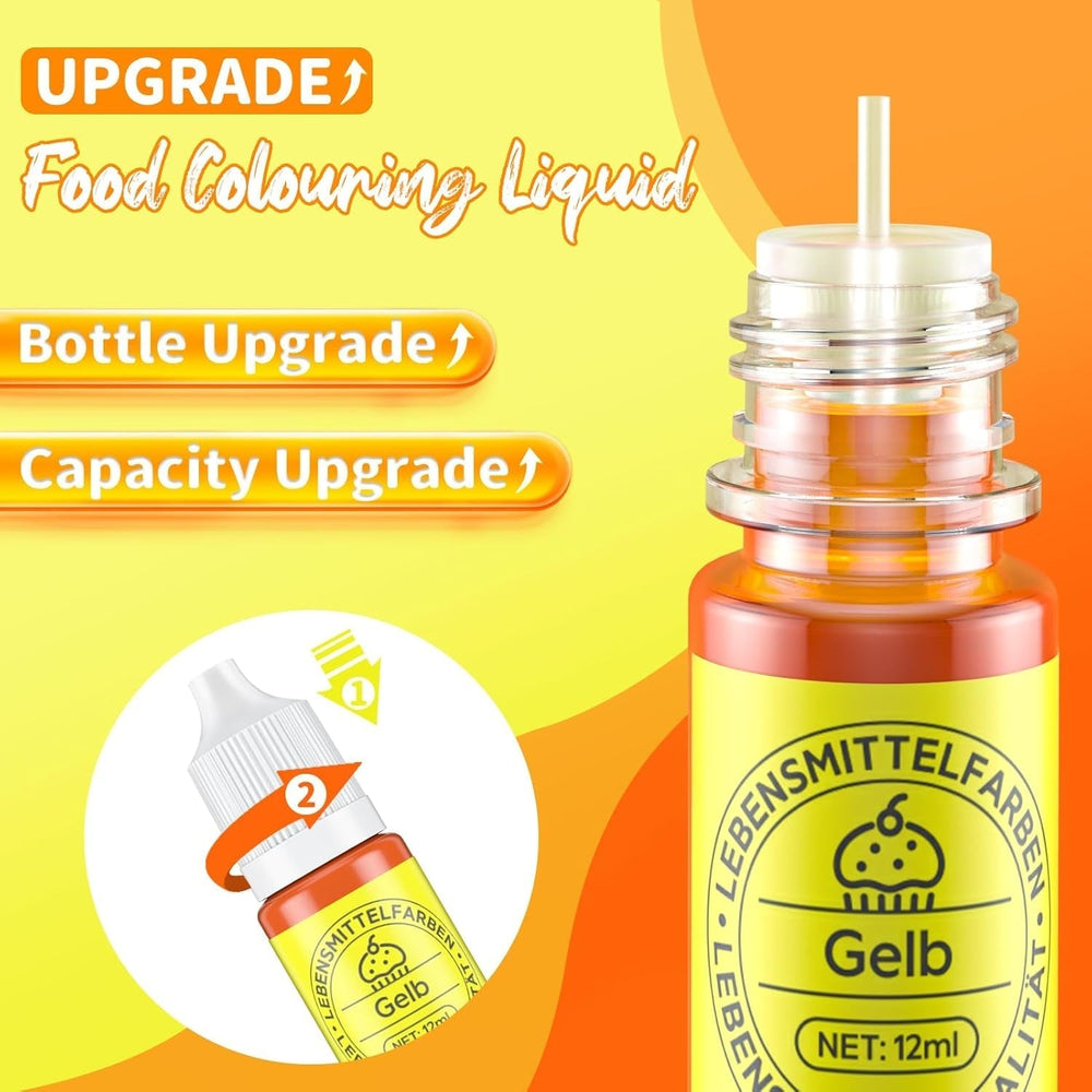 Set de colorants alimentaires liquides 12 x 12 ml Naty Shop