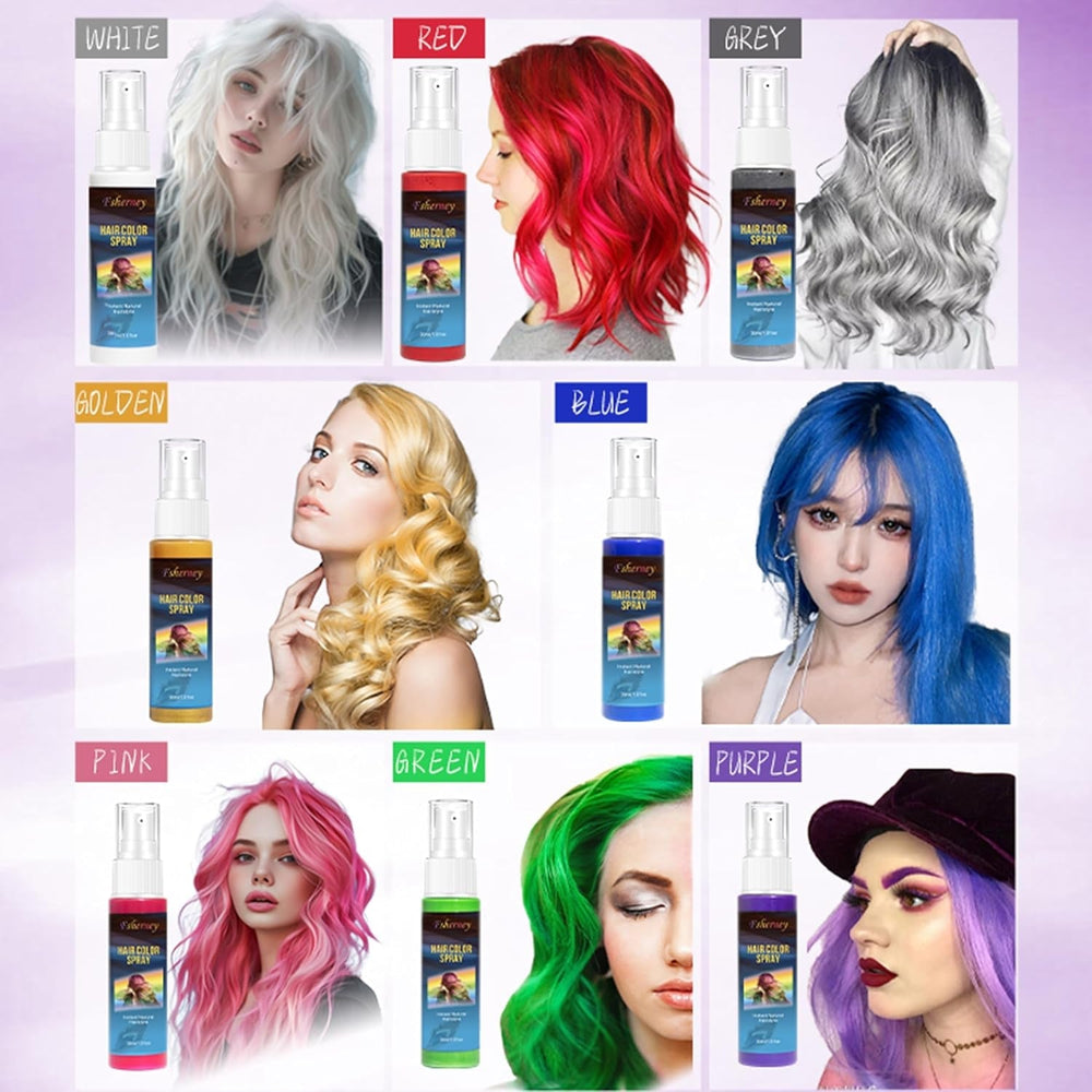 Coloration pour cheveux - Spray de couleur de cheveux vert temporaire de 30 ml, spray de coloration de cheveux temporaire naturel, teinture pour cheveux lavable pour fête cosplay Halloween (vert) Naty Shop Hair Dye