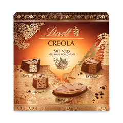 Chocolat Lindt | Coffret Praliné Créole | 165g | 15 pralines en 4 délicieuses variétés, à base de cacao 100% fin, sans alcool | Coffret chocolat