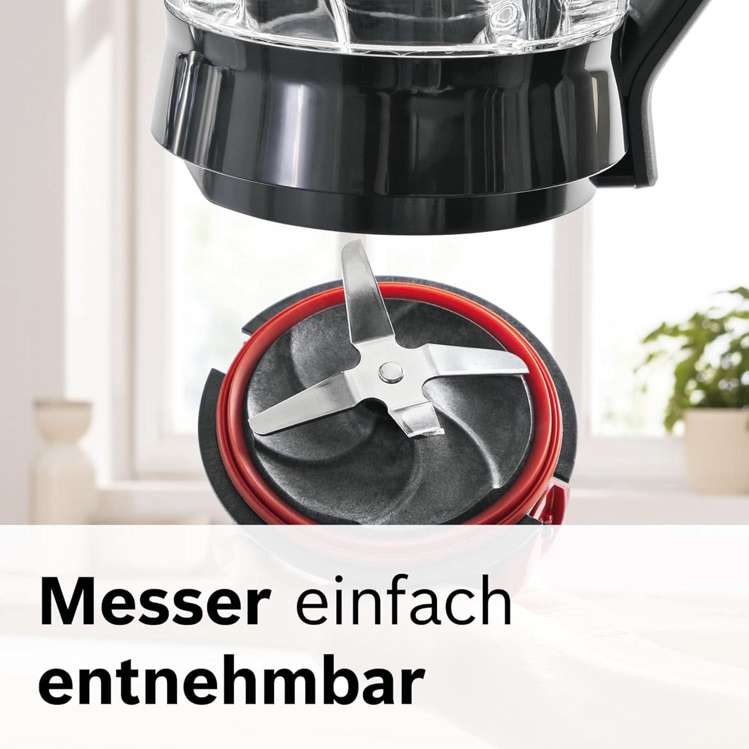 Bosch Standmixer Vitapower Serie 4 MMB6177S, Edelstahl-Klingen Made in Germany, 1,5L Thermosafe Glasbehälter, 0,6L To-Go-Flasche, Stopfer, Universalzerkleinerer, 30,000 U/Min, 1200 W, Silber Bucatarie Naty Shop