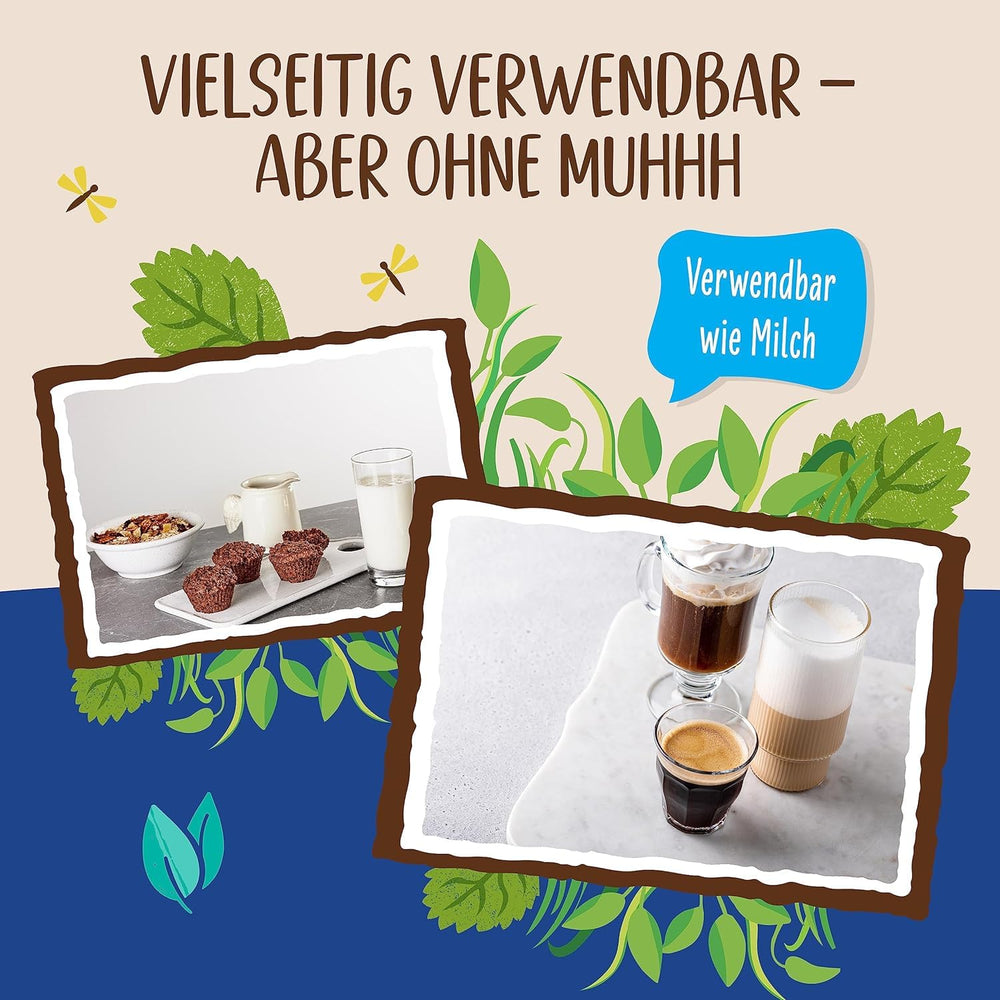Allos Bio Ohne Muhhh 3,5% | Milchalternative | Boire à la base de Pflanzen | végétalien | schäumbar | parfait pour le café sans lactose | Sources de calcium et de vitamines | Reich une protéine | 1 litre (6 pièces)