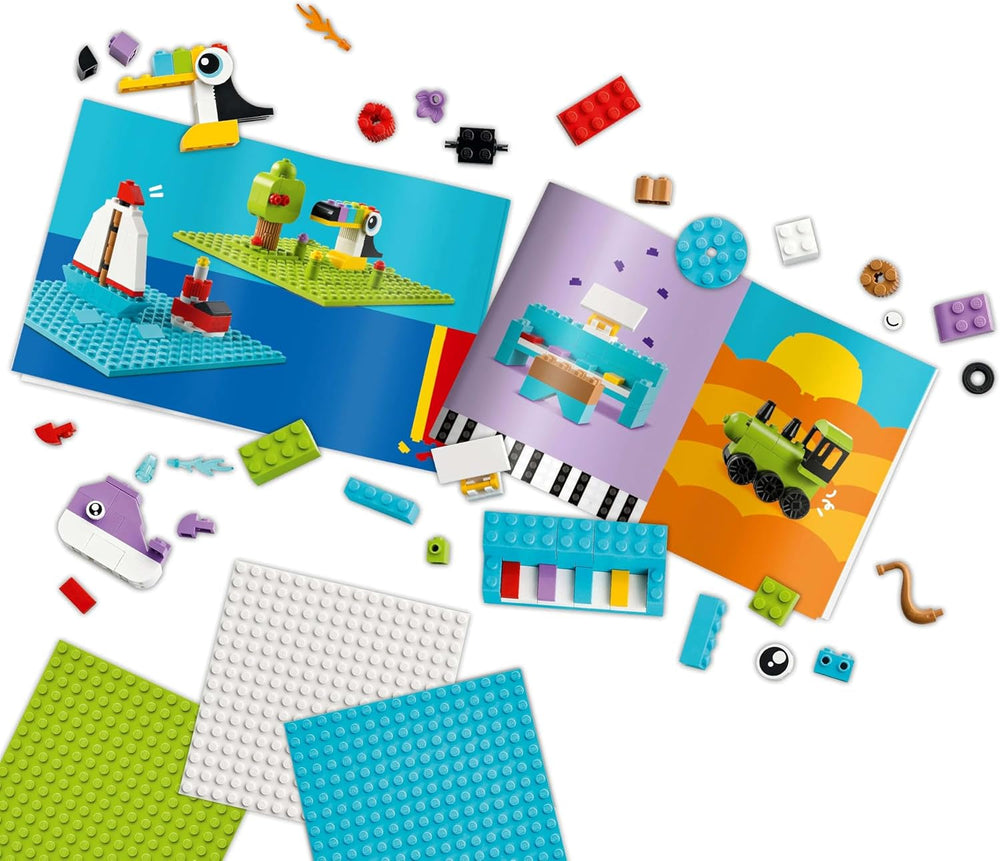 Ensemble créatif LEGO Classic pour construire et jouer - ensemble avec des briques colorées - construisez une maison, un chien, une voiture amusante, un clavier de piano et un arc-en-ciel - ensemble de bricolage pour garçons et filles à partir de 5 ans Jeux de construction Besuche den LEGO-Store