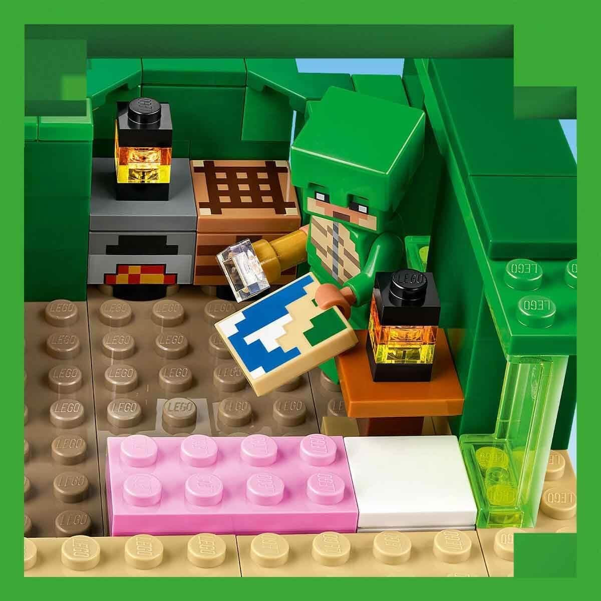 LEGO Minecraft The Turtle Beach House Maison de jouets avec accessoires pour filles et garçons à partir de 8 ans, ensemble avec animaux et personnages du jeu vidéo, cadeau pour les joueurs 21254 Jeux de construction Besuche den LEGO-Store