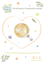 Mama's Coffee Pleasure®binky - Espresso en grains décaféinés Cremoso - décaféination naturelle au CO² - légèrement torréfié au tambour en Italie - idéal pendant et après la grossesse