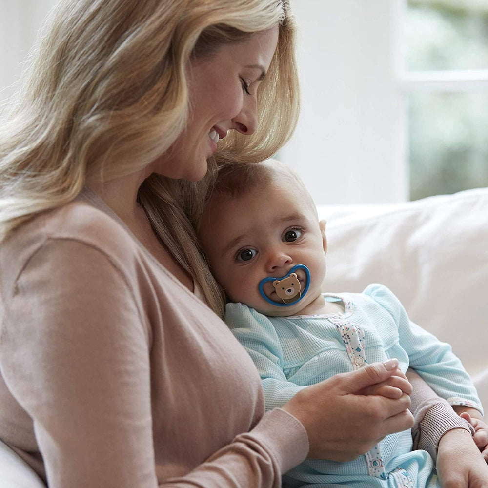 NUK Space Sucette pour bébé 6-18 mois, très grandes ouvertures pour peaux sensibles, silicone sans BPA, motif zèbre, lot de 2