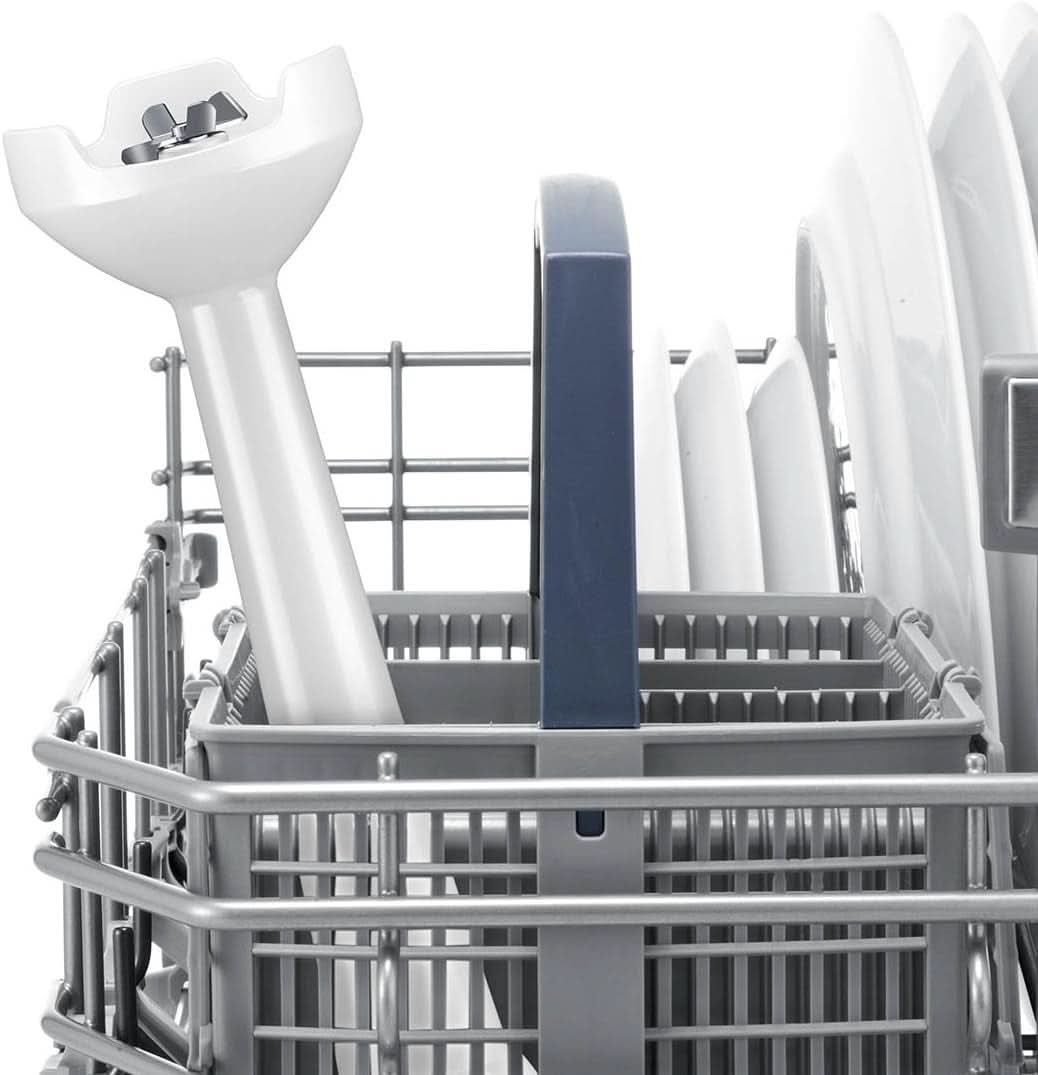 Bosch Stabmixer Clevermixx MSM14000, Abnehmbarer Mixfuß, Ergonomischer Griff, Leichtes Gehäuse, 4-Klingen-Messer, Einfache Reinigung, 400 W, Blanc/Rot Kitchen Naty Shop