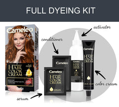 Cameleo - Omega Plus - Teinture cheveux - Rouge cuivré - Couleur profonde et permanente - Coloration permanente - Protection cheveux - Coffret coloration complet Teinture cheveux Naty Shop