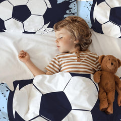 Linge de lit garçon, football, microfibre polyester Linge de lit - enfant Naty Shop
