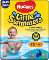 Huggies Little Swimmers Taille 5-6, grand paquet de 19 pièces Mère et Bébé Naty Shop