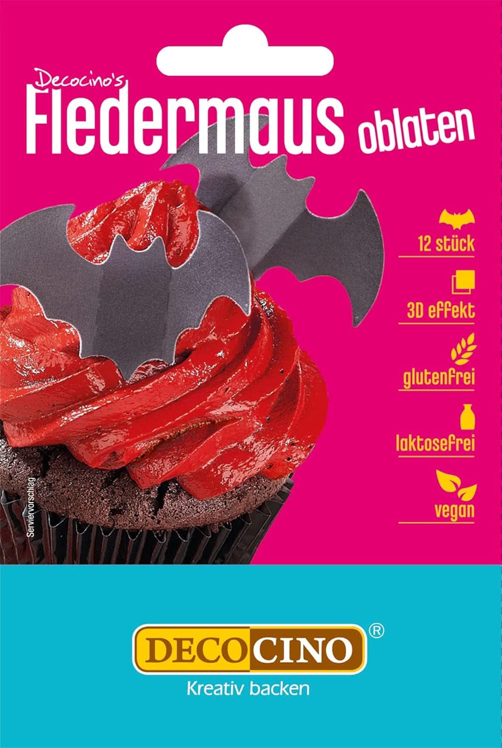 DECOCINO Gaufres comestibles en toile d'araignée 3D Halloween 12 pièces Sprinkles Naty Shop Chauves-souris