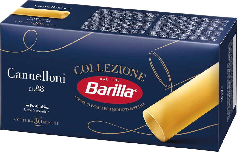 Barilla Collezione Cannelloni Pâtes de blé dur de haute qualité toujours al dente, paquet de 12 (12 x 250 g)