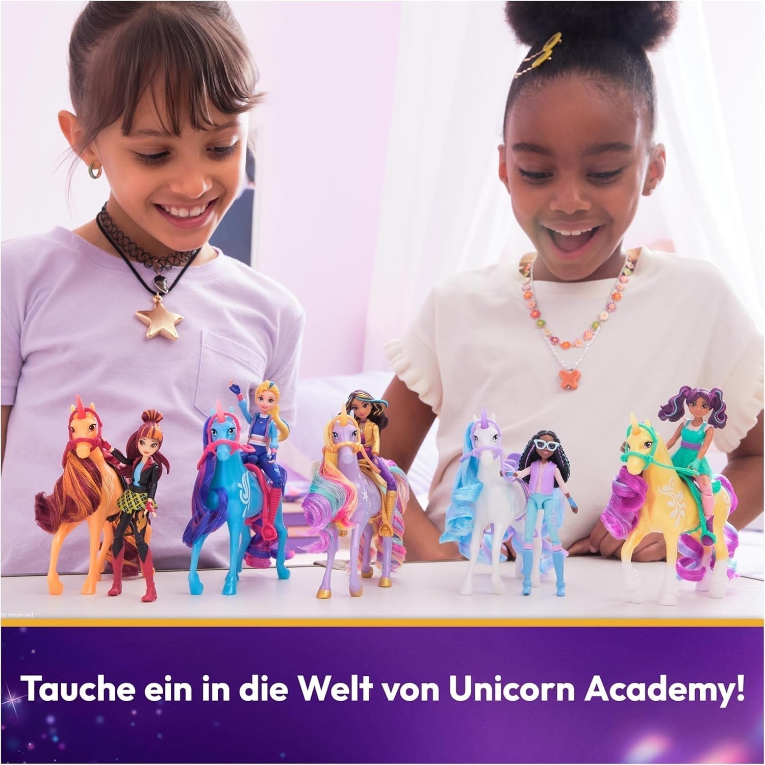 Unicorn Academy AVA et Unicorn Leaf Set - Figurines originales d'environ 12 cm de haut de la populaire série Netflix Avec deux accessoires et brosses à cheveux Pour un jeu de rôle imaginatif, pour les enfants à partir de 4 ans Figurines Naty Shop