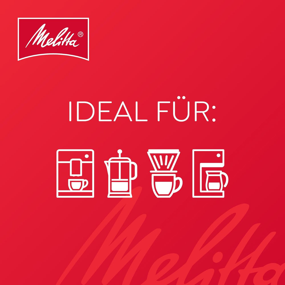 Melitta Auslese Filter-Kaffee 500g, Whole Kaffee-Bohnen, Bohnen für Filterkaffeemaschinen, starke Röstung, geröstet in Deutschland