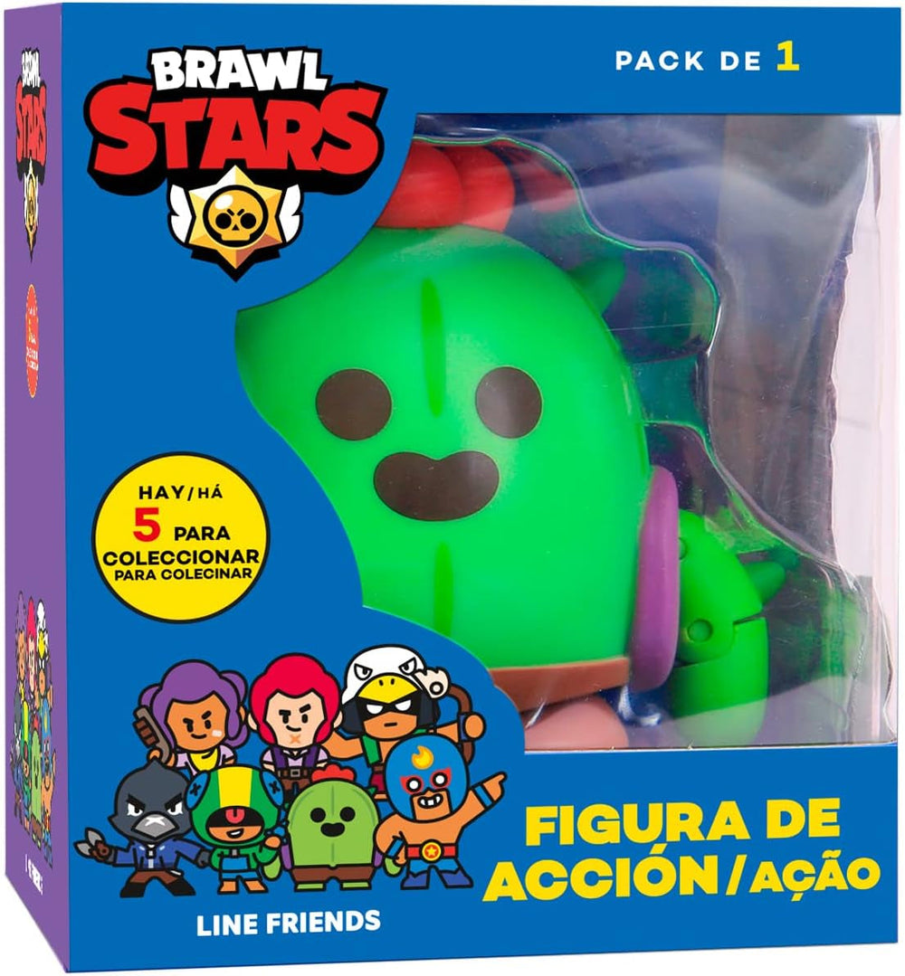 Bizak Brawl Stars 64116011 Pack de figurines 1 dans la boîte Spike Figures Multijoueur Combat Player Mobile 11 cm Figurines Naty Shop