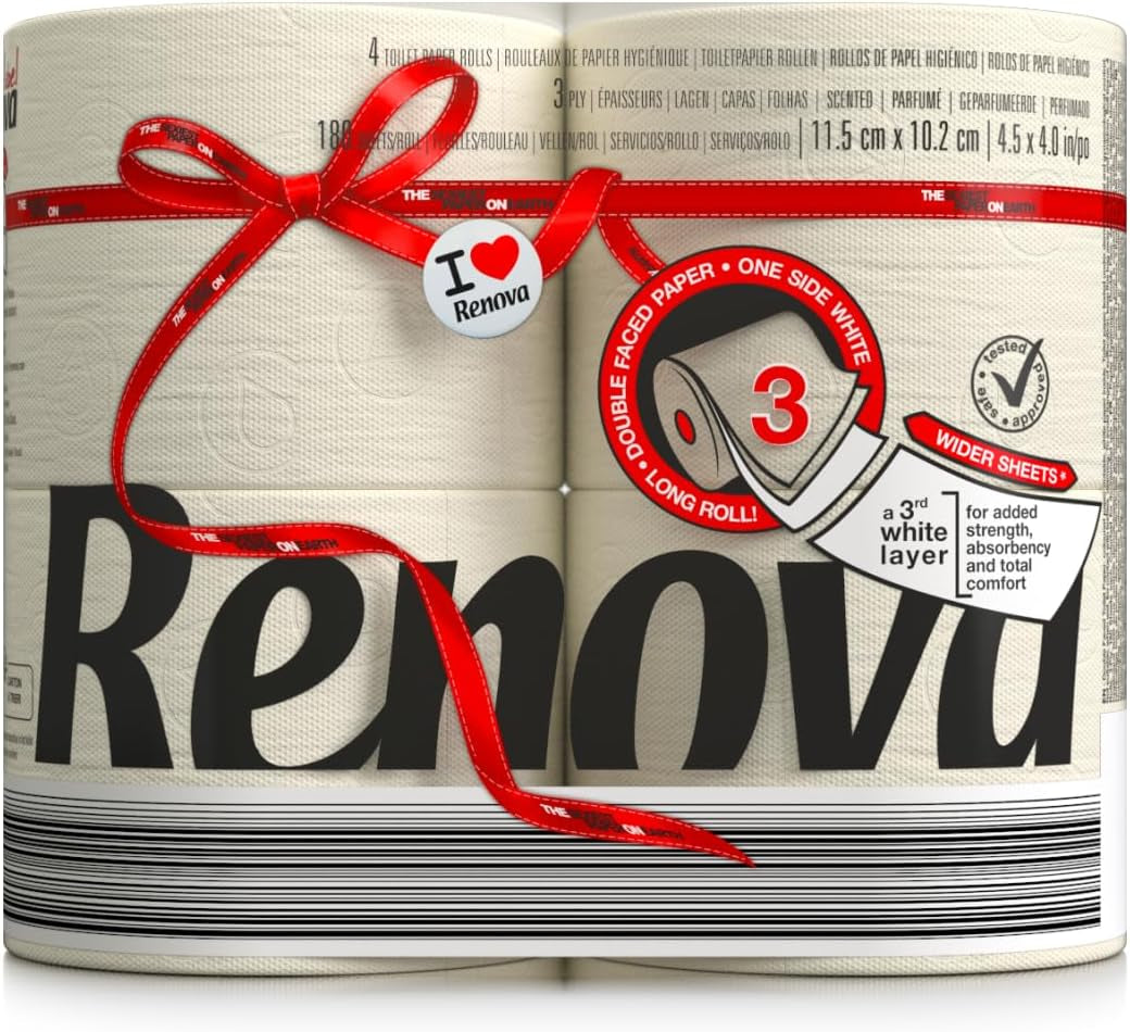 Papier toilette Renova, vert, 4 rouleaux