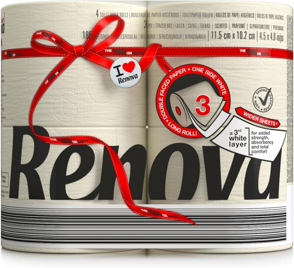 Papier toilette Renova, vert, 4 rouleaux