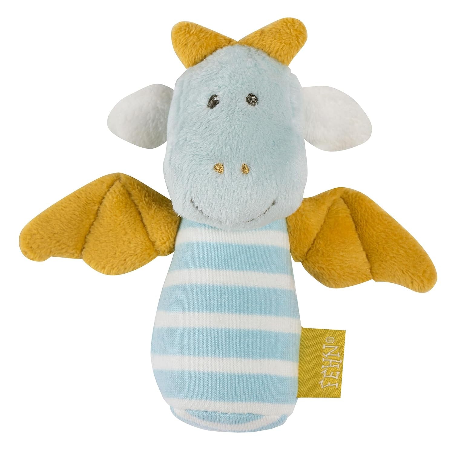 Fehn mini hochet loutre - mini jouet à saisir pour hocheter, tâtonner et jouer avec un animal en tissu doux et câlin - un fidèle compagnon pour les bébés et les jeunes enfants à partir de 0 mois Baby Toys Naty Shop Dragon