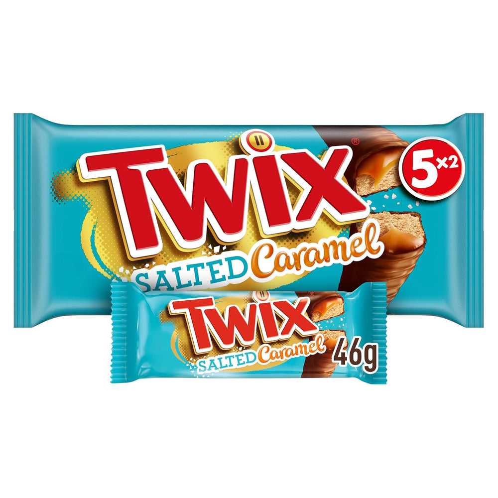 Barres de chocolat au caramel salé Twix | Paquet de chocolat en vrac | 30 barres doubles (30 x 46g)